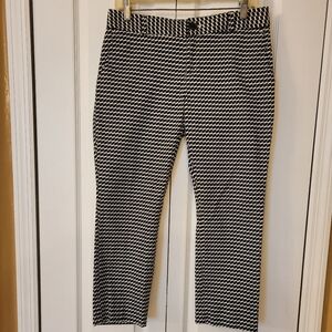 Black and White Patterned Pants By Banana Republic